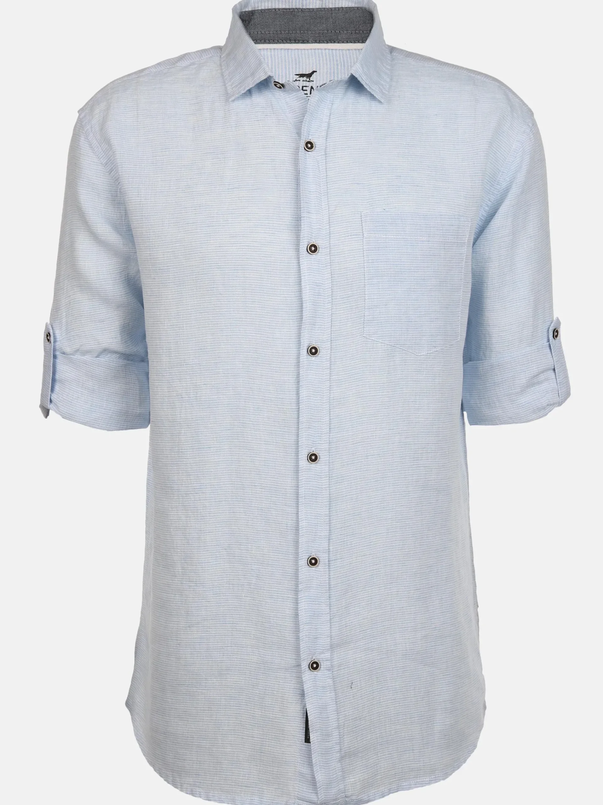 Herren Jim Spencer Herren Leinenhemd mit krempelbarem Ärmel