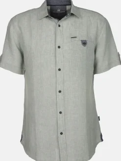 Herren Jim Spencer Herren Leinenhemd mit Brusttasche