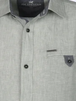 Herren Jim Spencer Herren Leinenhemd mit Brusttasche