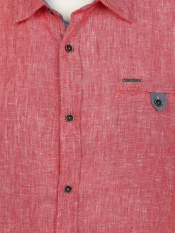 Herren Jim Spencer Herren Leinenhemd mit Brusttasche