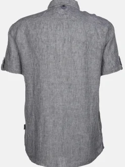 Herren Jim Spencer Herren Leinenhemd mit Brusttasche