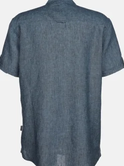 Herren Jim Spencer Herren Leinenhemd mit Stehkragen