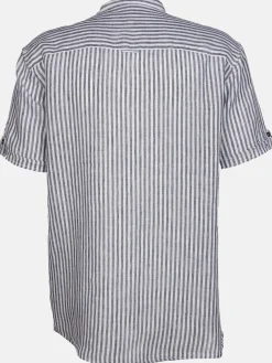 Herren Jim Spencer Herren Leinenhemd mit Stehkragen