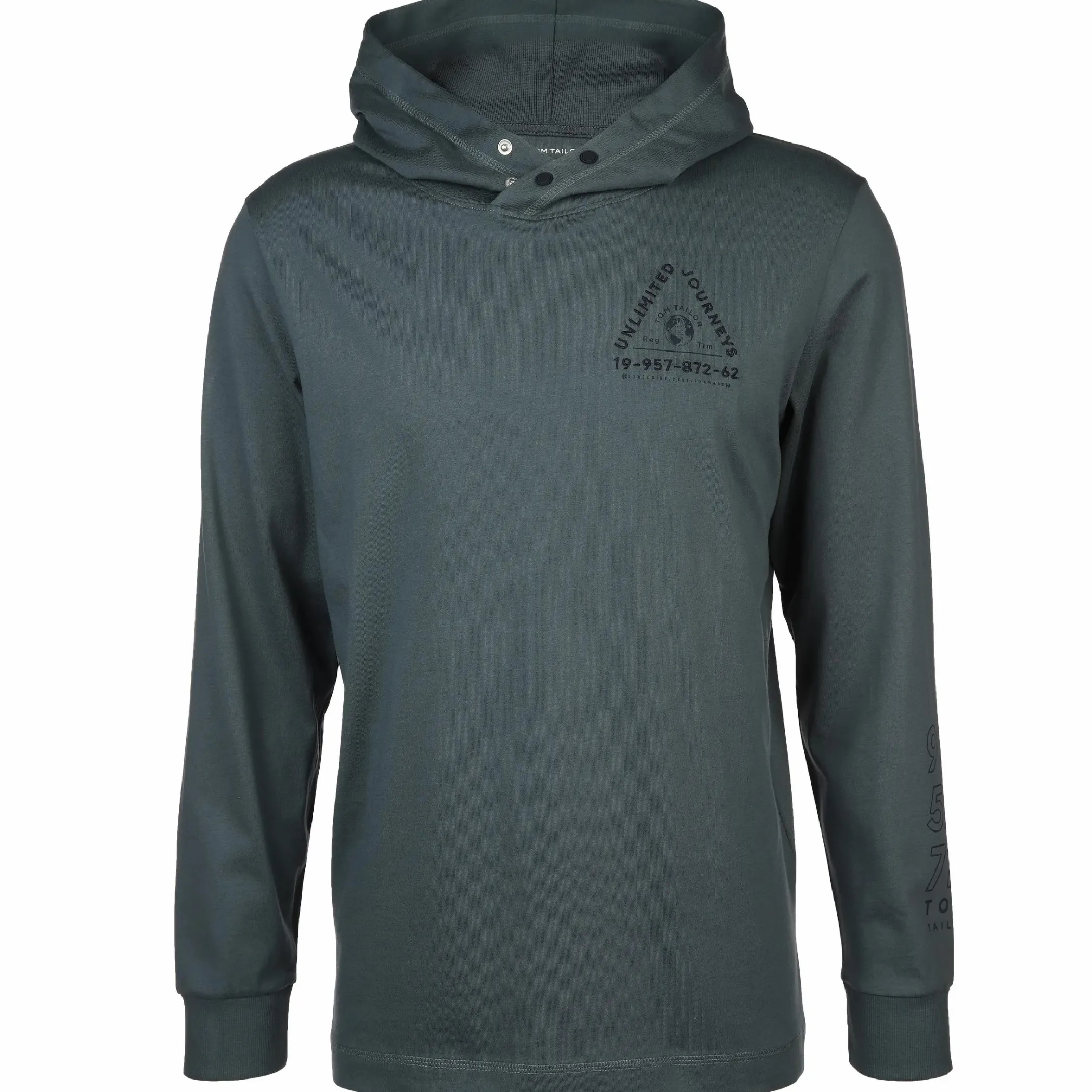 Herren Tom Tailor Herren Longsleeve mit Kapuze