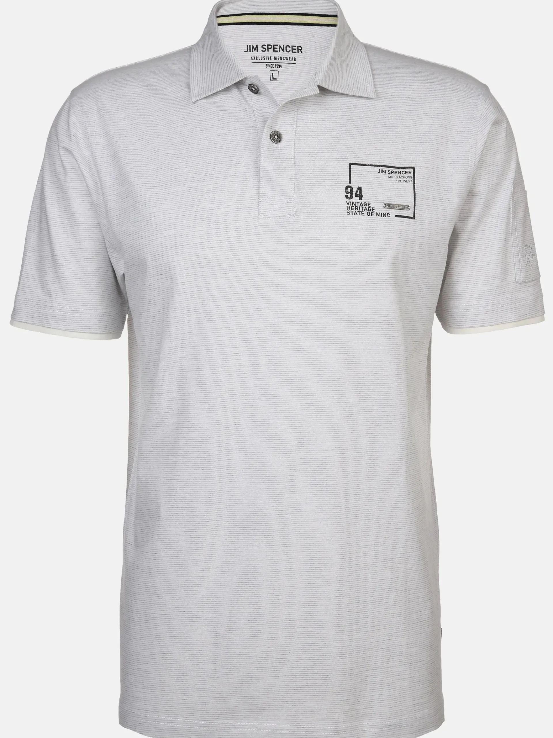 Herren Jim Spencer Herren Poloshirt mit feinen Linien durchzogen