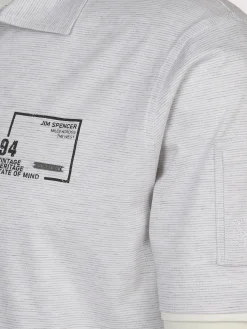 Herren Jim Spencer Herren Poloshirt mit feinen Linien durchzogen