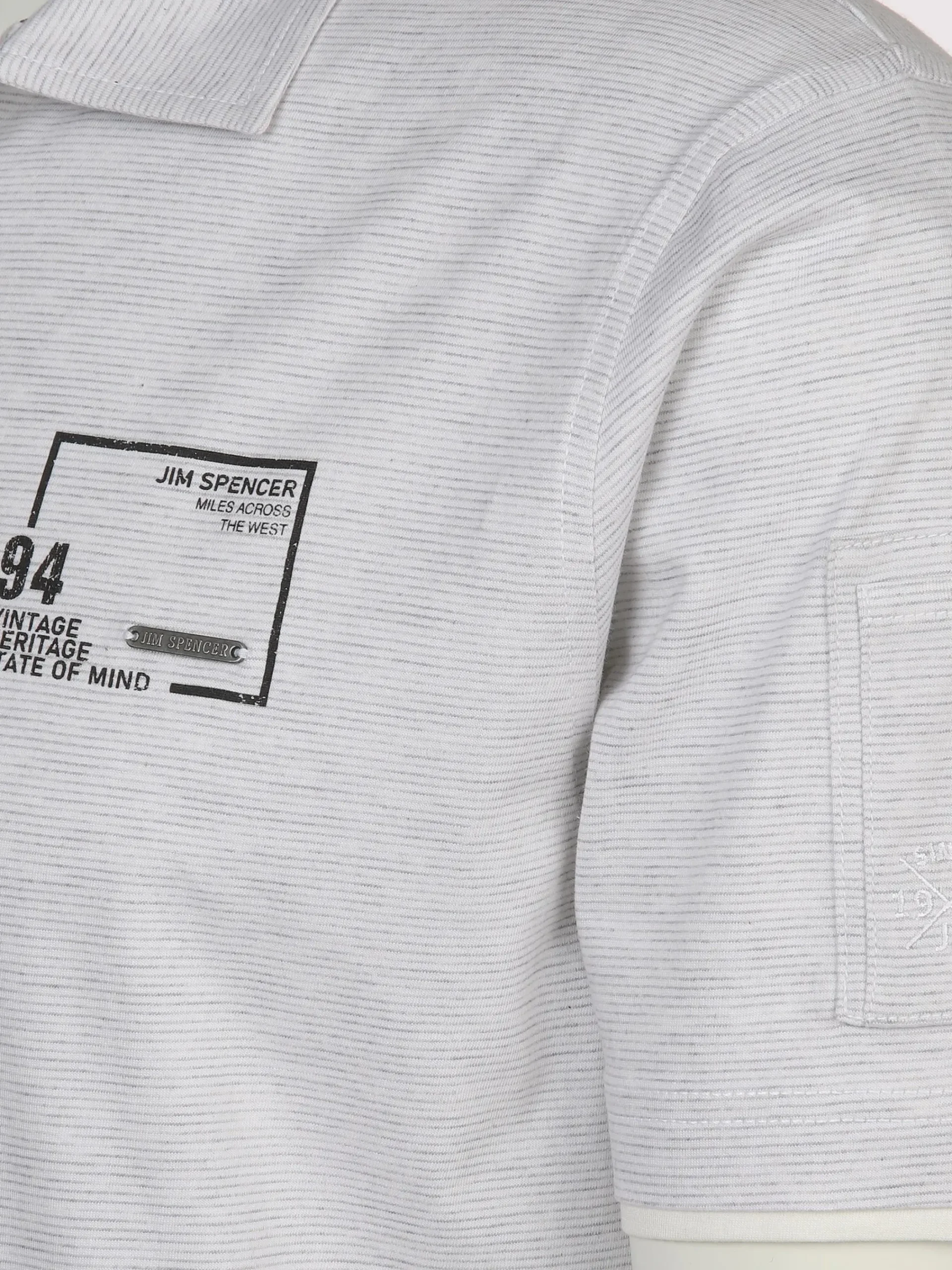 Herren Jim Spencer Herren Poloshirt mit feinen Linien durchzogen