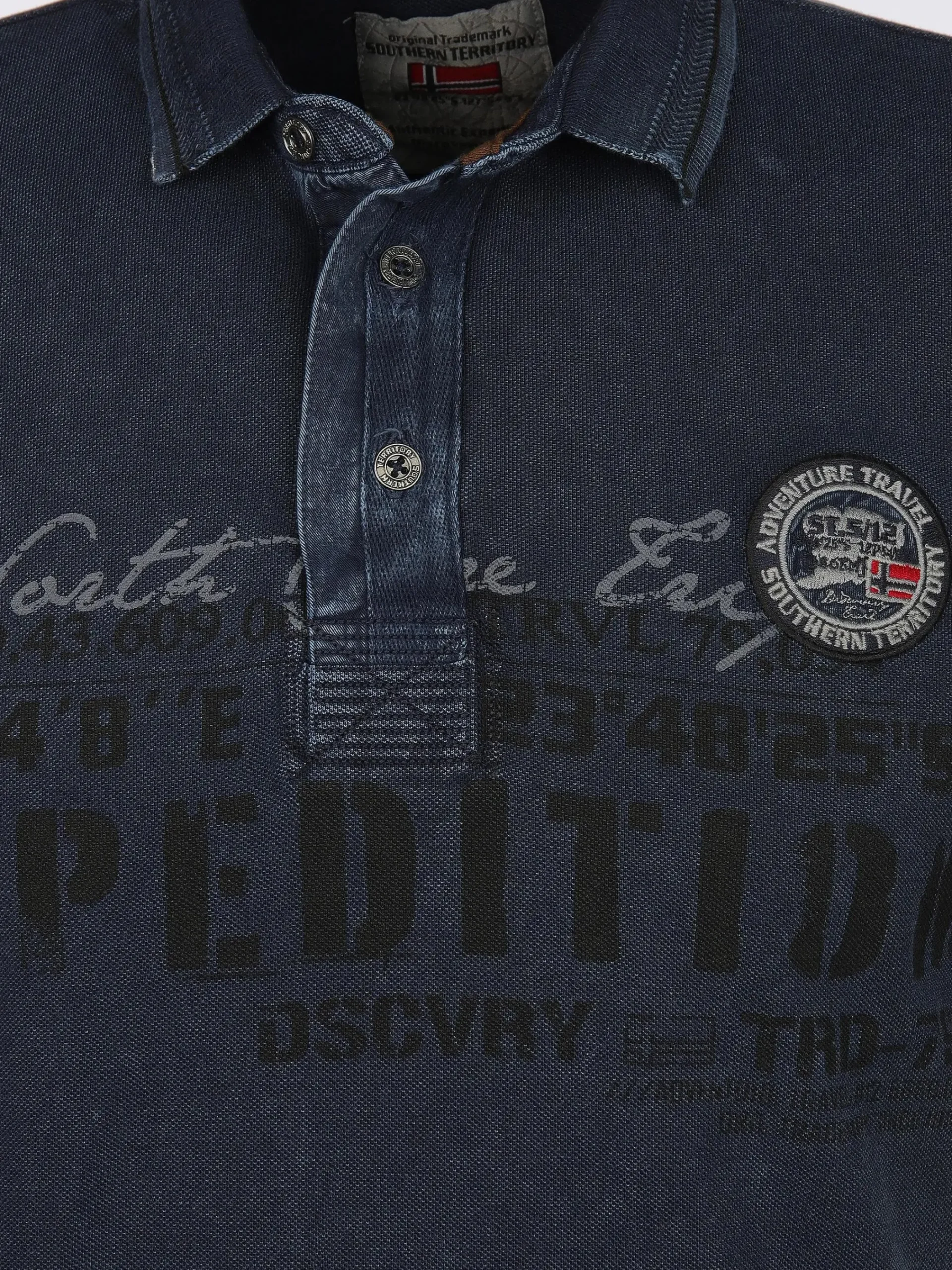 Herren Southern Territory Herren Poloshirt im Used Look