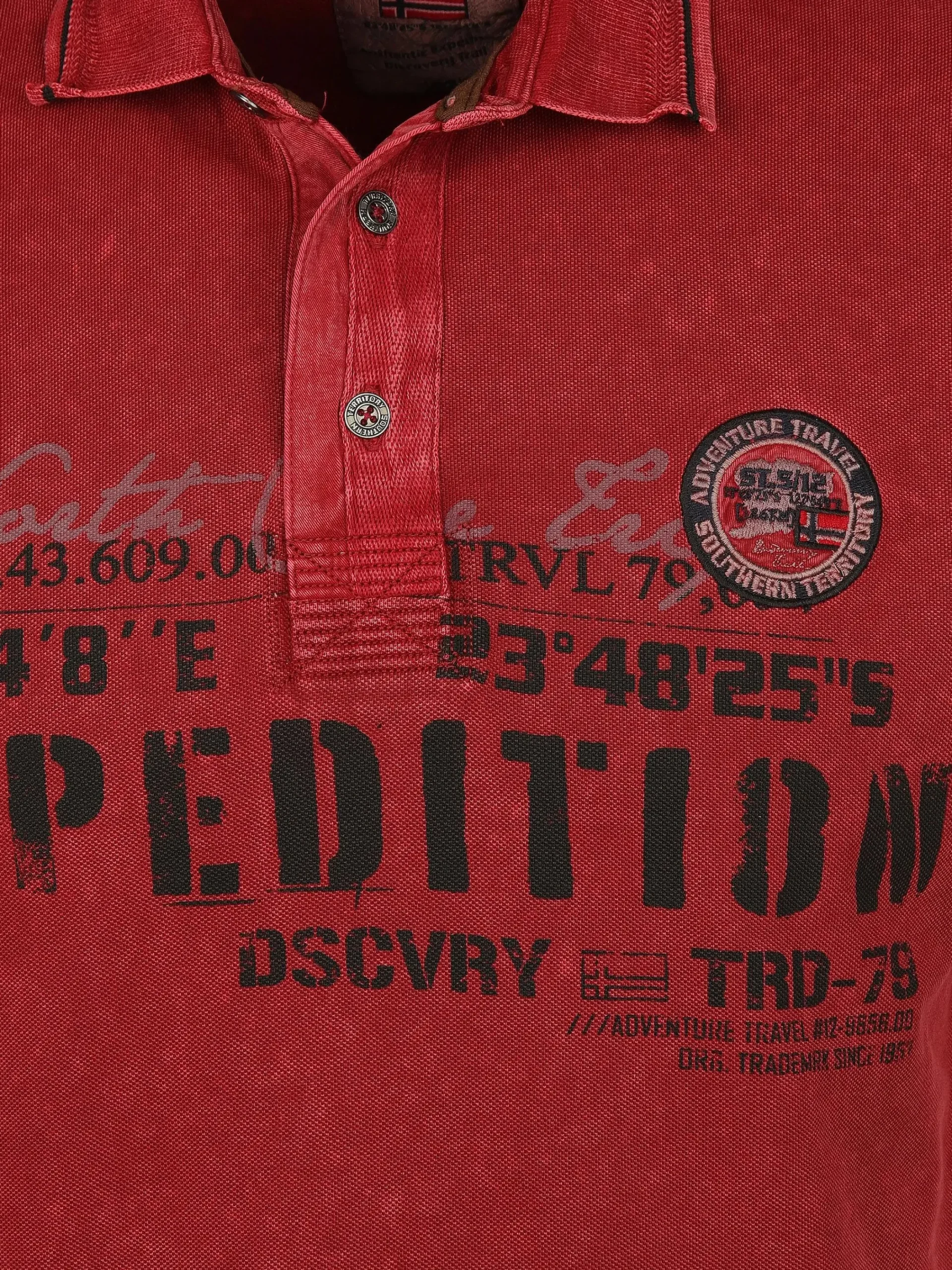 Herren Southern Territory Herren Poloshirt im Used Look