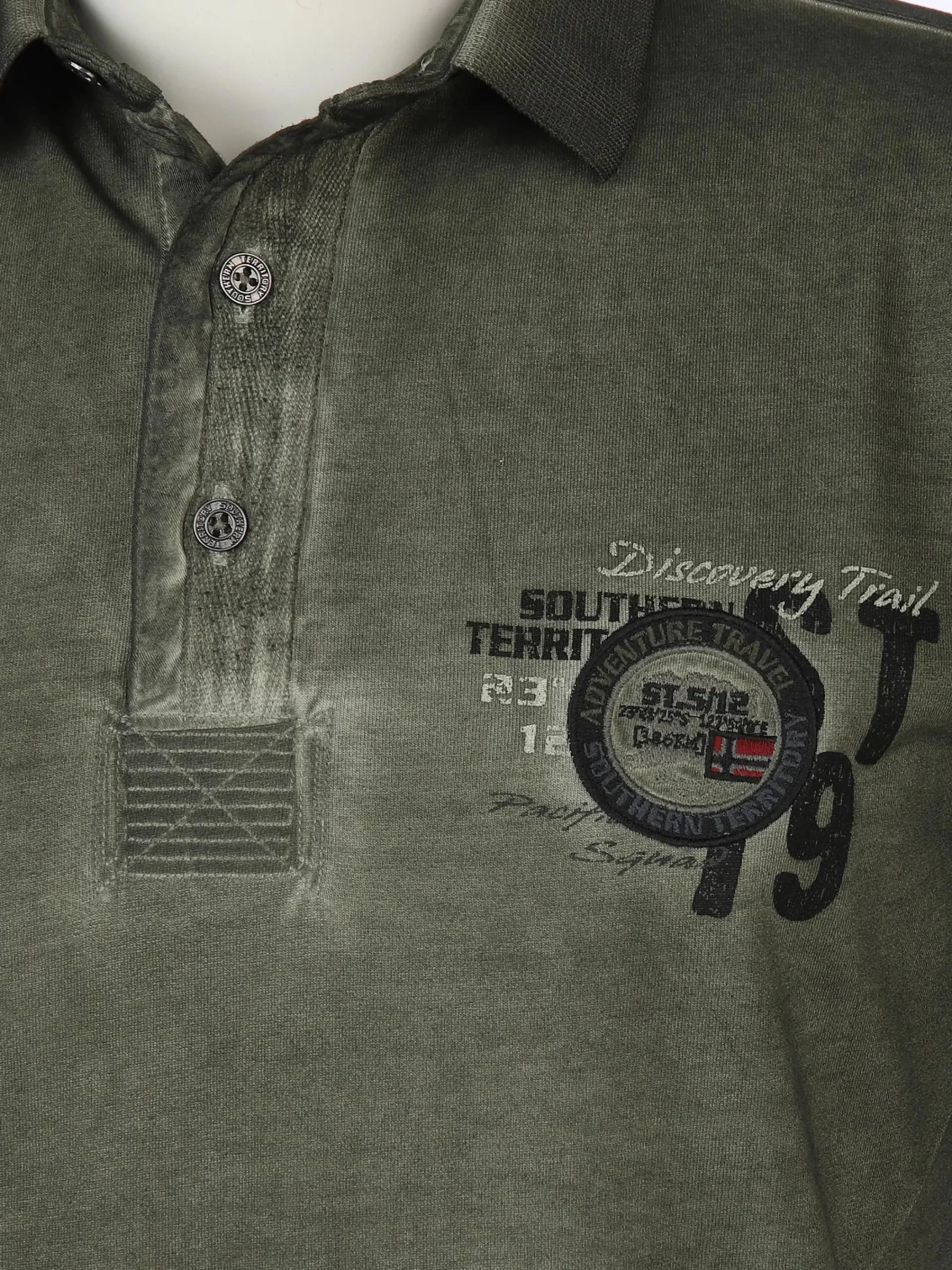Herren Southern Territory Herren Poloshirt im Used Look