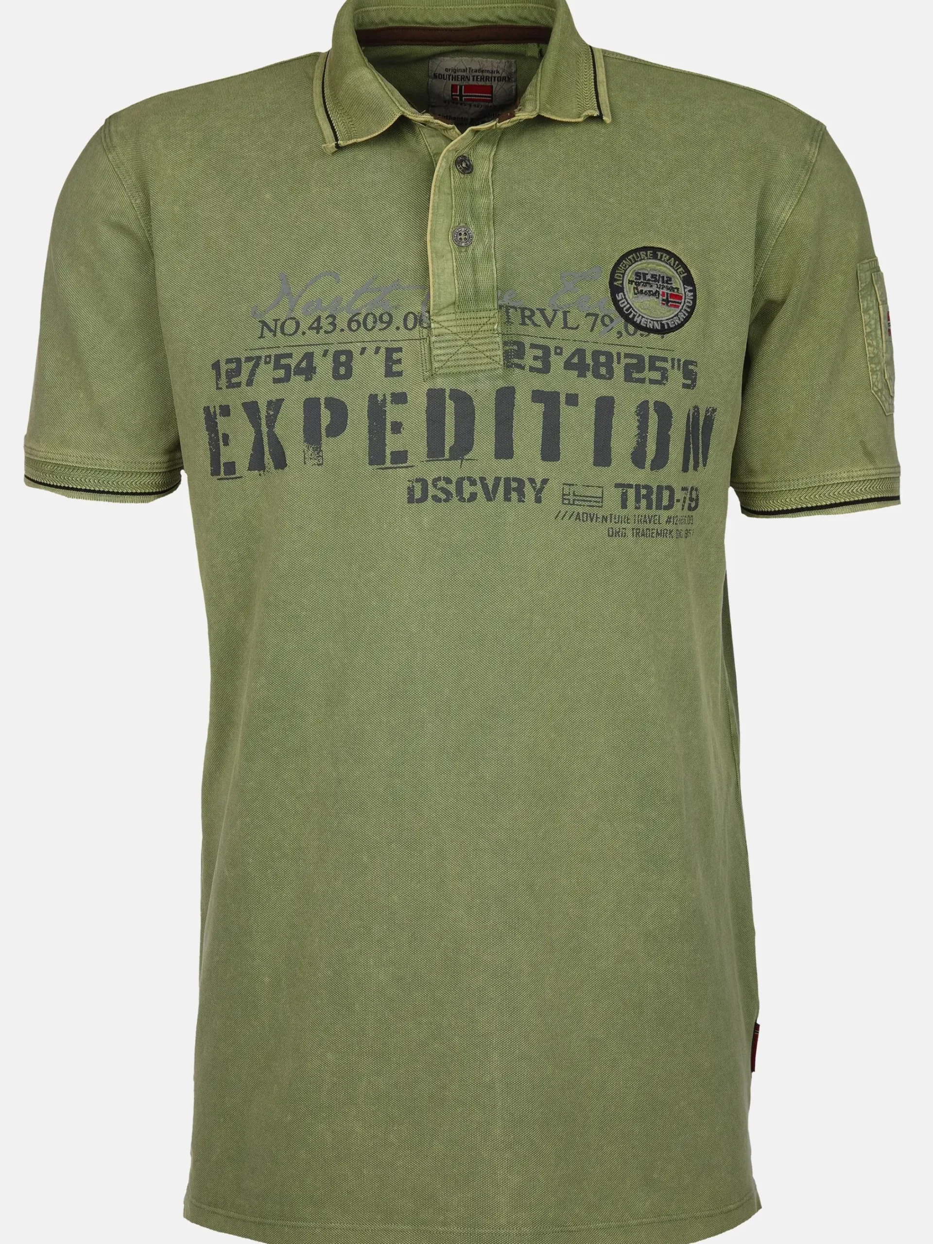Herren Southern Territory Herren Poloshirt im Used Look