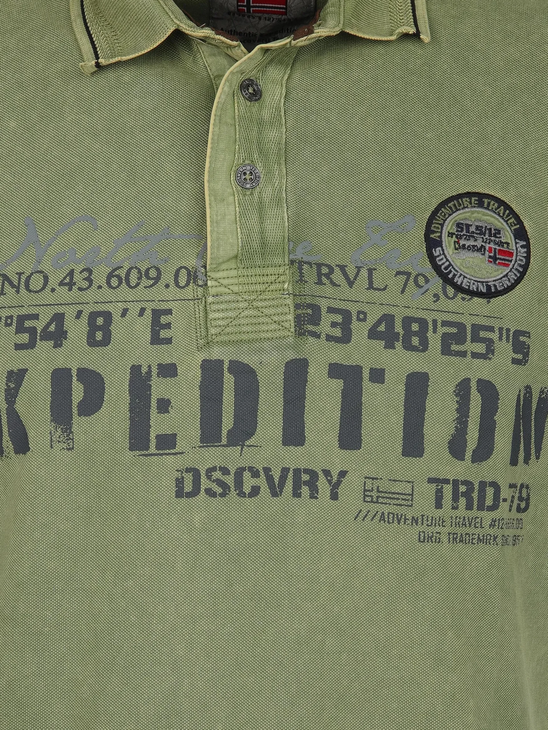 Herren Southern Territory Herren Poloshirt im Used Look