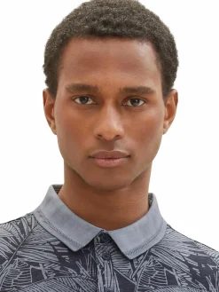 Herren Tom Tailor Herren Poloshirt mit Jungle Print