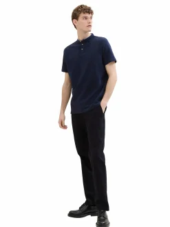 Herren Tom Tailor Herren Poloshirt mit kurzem Stehkragen