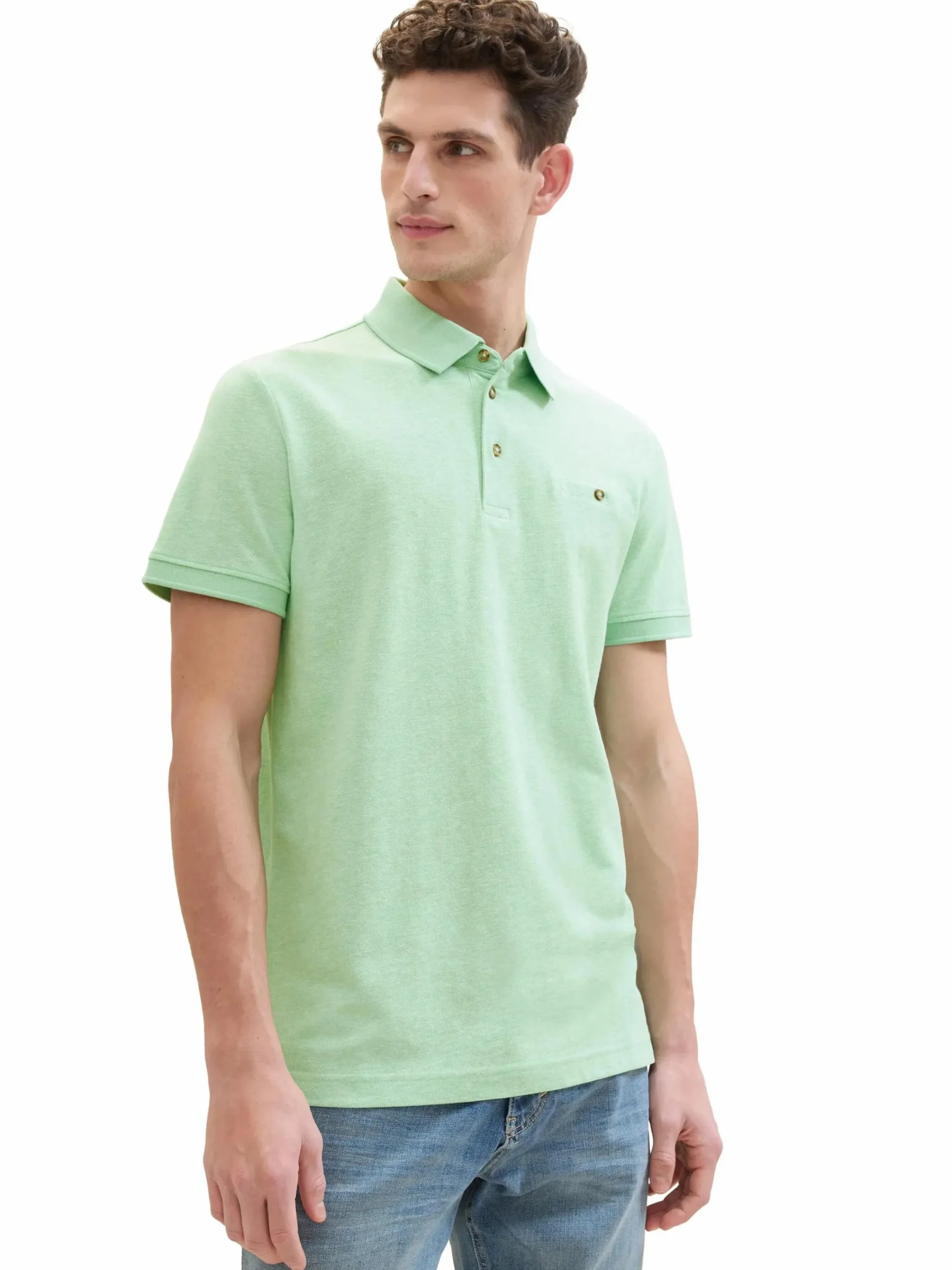 Herren Tom Tailor Herren Poloshirt unifarben