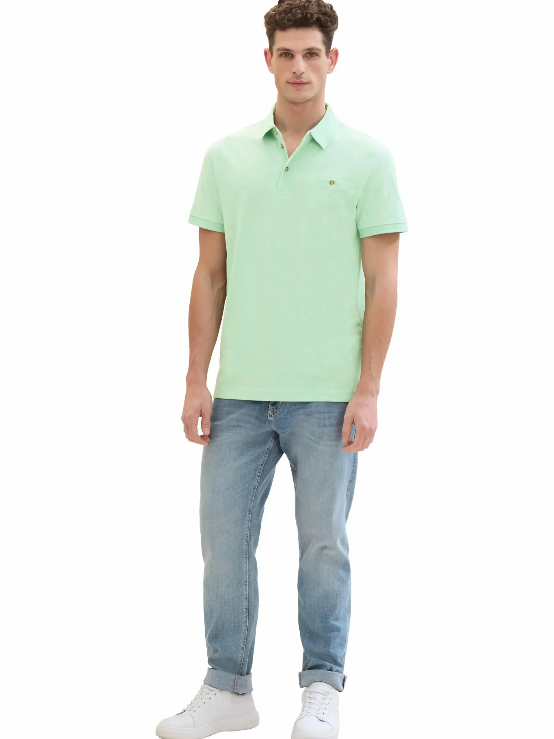 Herren Tom Tailor Herren Poloshirt unifarben