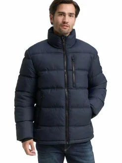 Herren Tom Tailor Herren Pufferjacke mit herausnehmbarer Kapuze im Stehkragen