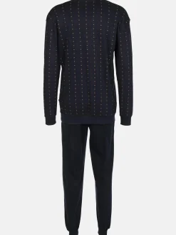 Herren Götzburg Herren Pyjama mit gemustertem Oberteil