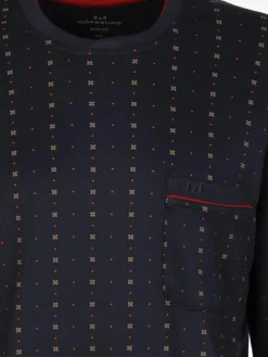 Herren Götzburg Herren Pyjama mit gemustertem Oberteil