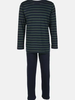 Herren Jim Spencer Herren Pyjama mit gestreiftem Oberteil