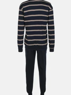 Herren Götzburg Herren Pyjama mit Streifen