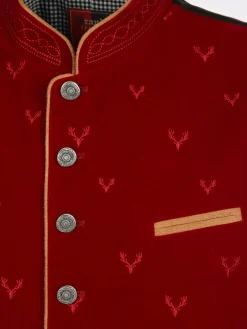 Herren Brandl Tracht Herren Samt Trachtenweste mit Stickerei