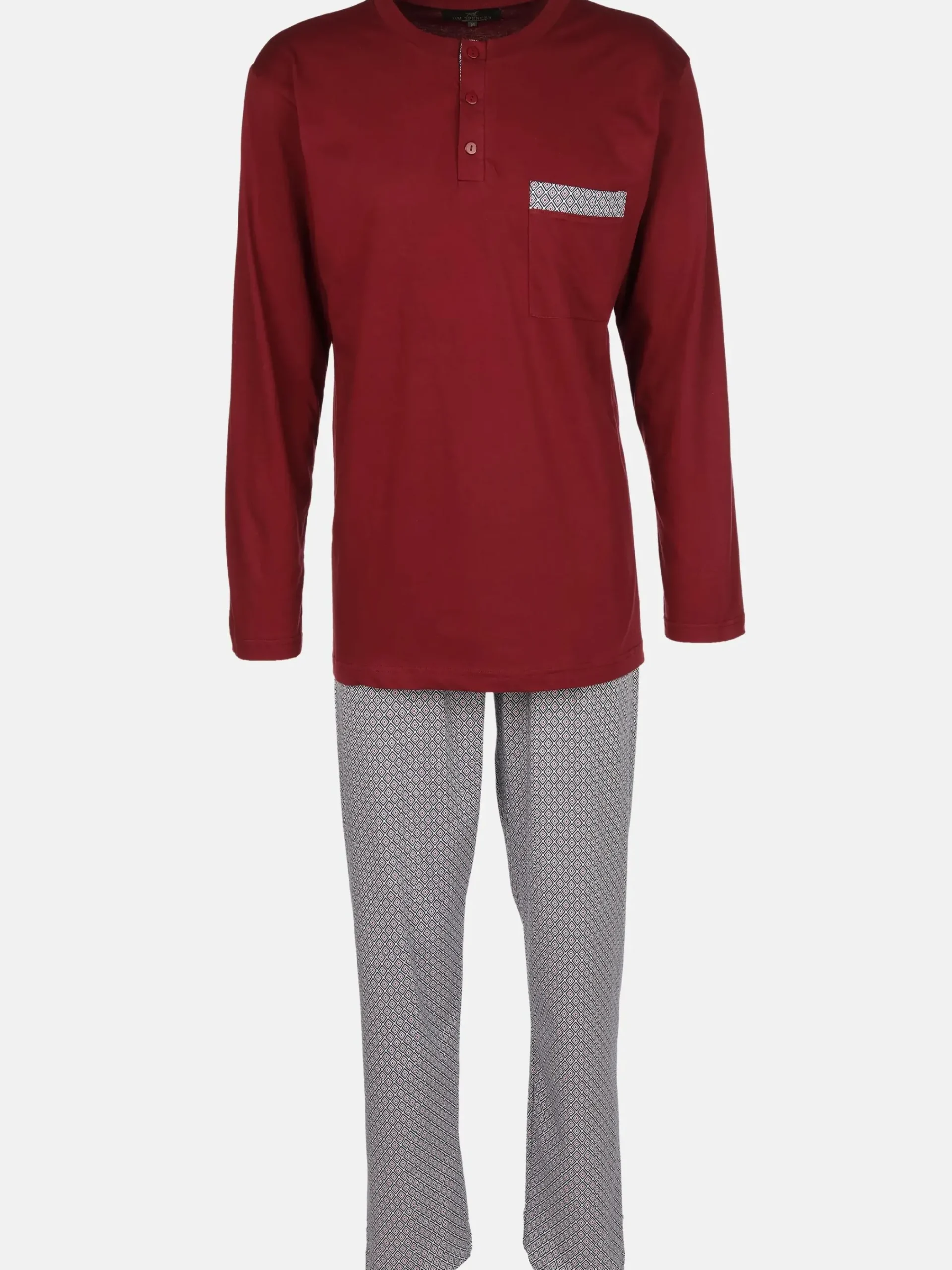 Herren Jim Spencer Herren Schlafanzug in langer Form