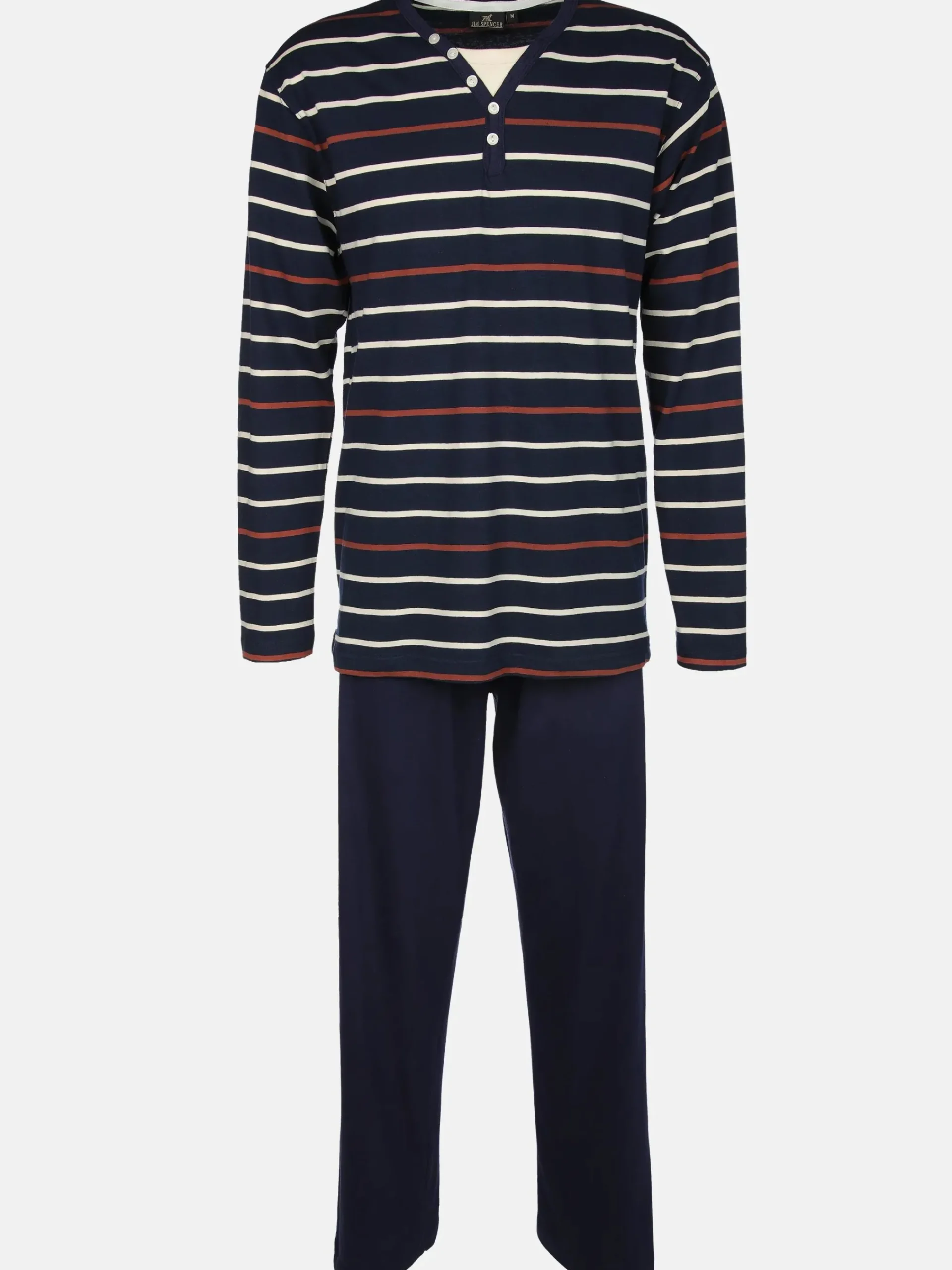 Herren Jim Spencer Herren Schlafanzug mit hübschem Ausschnitt