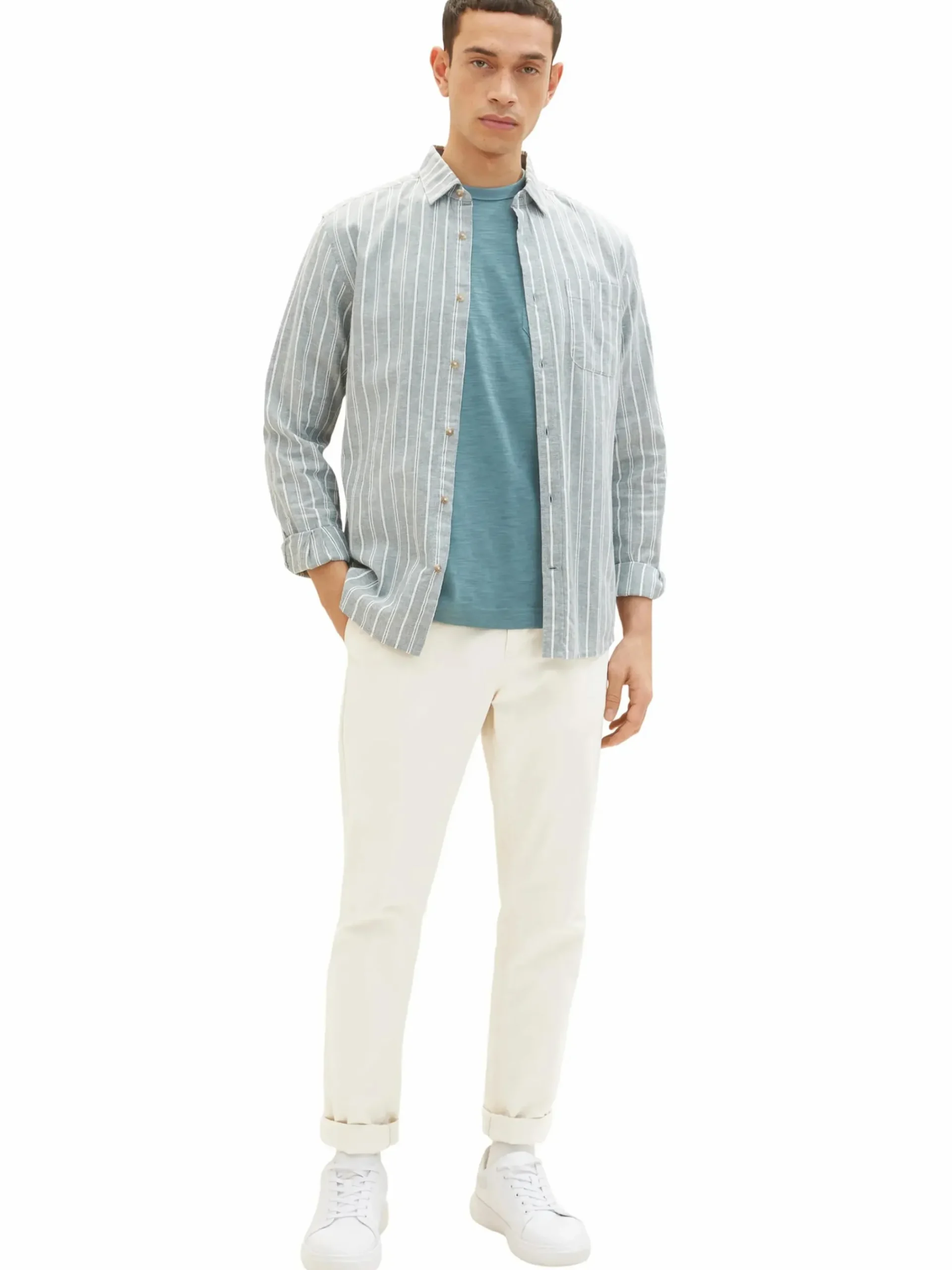 Herren Tom Tailor Herren Shirt mit Brusttasche