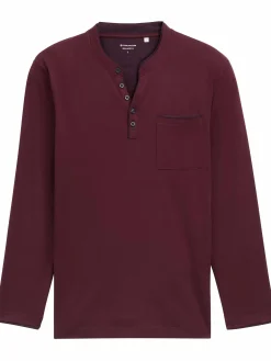 Herren Tom Tailor Herren Shirt mit Serafinoausschnitt