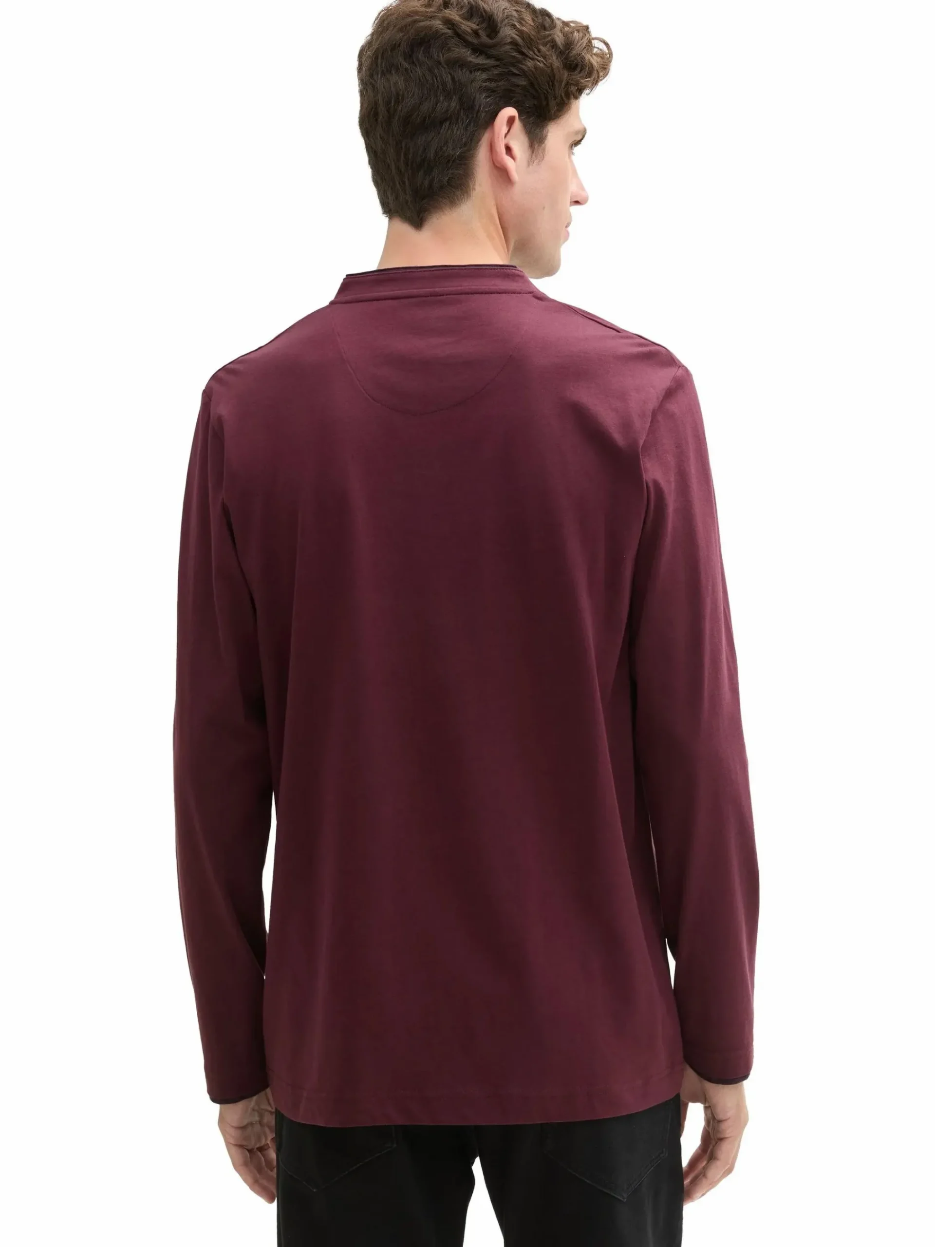 Herren Tom Tailor Herren Shirt mit Serafinoausschnitt