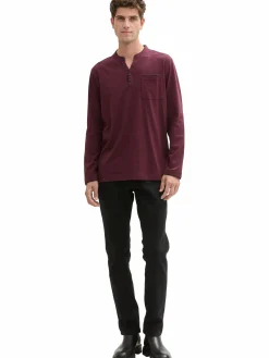 Herren Tom Tailor Herren Shirt mit Serafinoausschnitt