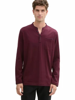 Herren Tom Tailor Herren Shirt mit Serafinoausschnitt