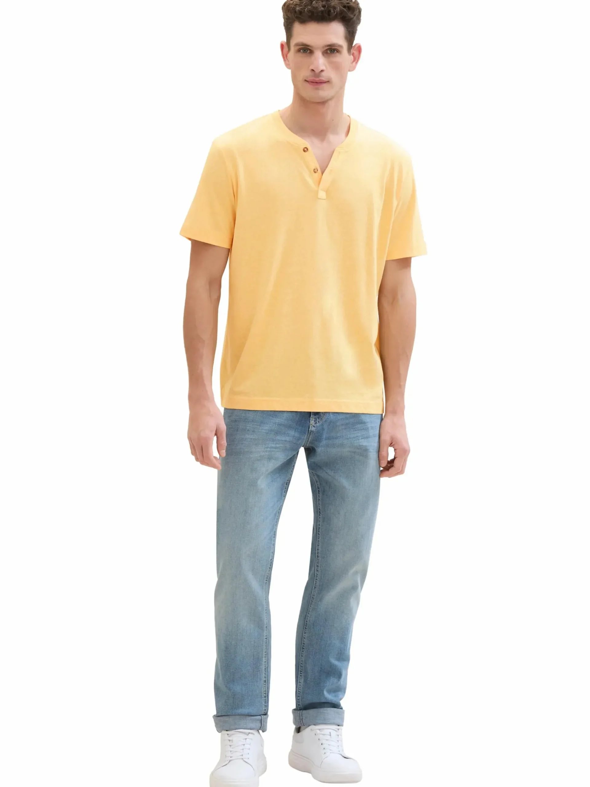 Herren Tom Tailor Herren Shirt mit Serafinoausschnitt