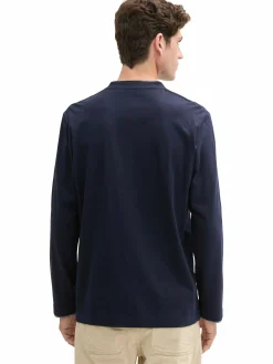 Herren Tom Tailor Herren Shirt mit Serafinoausschnitt