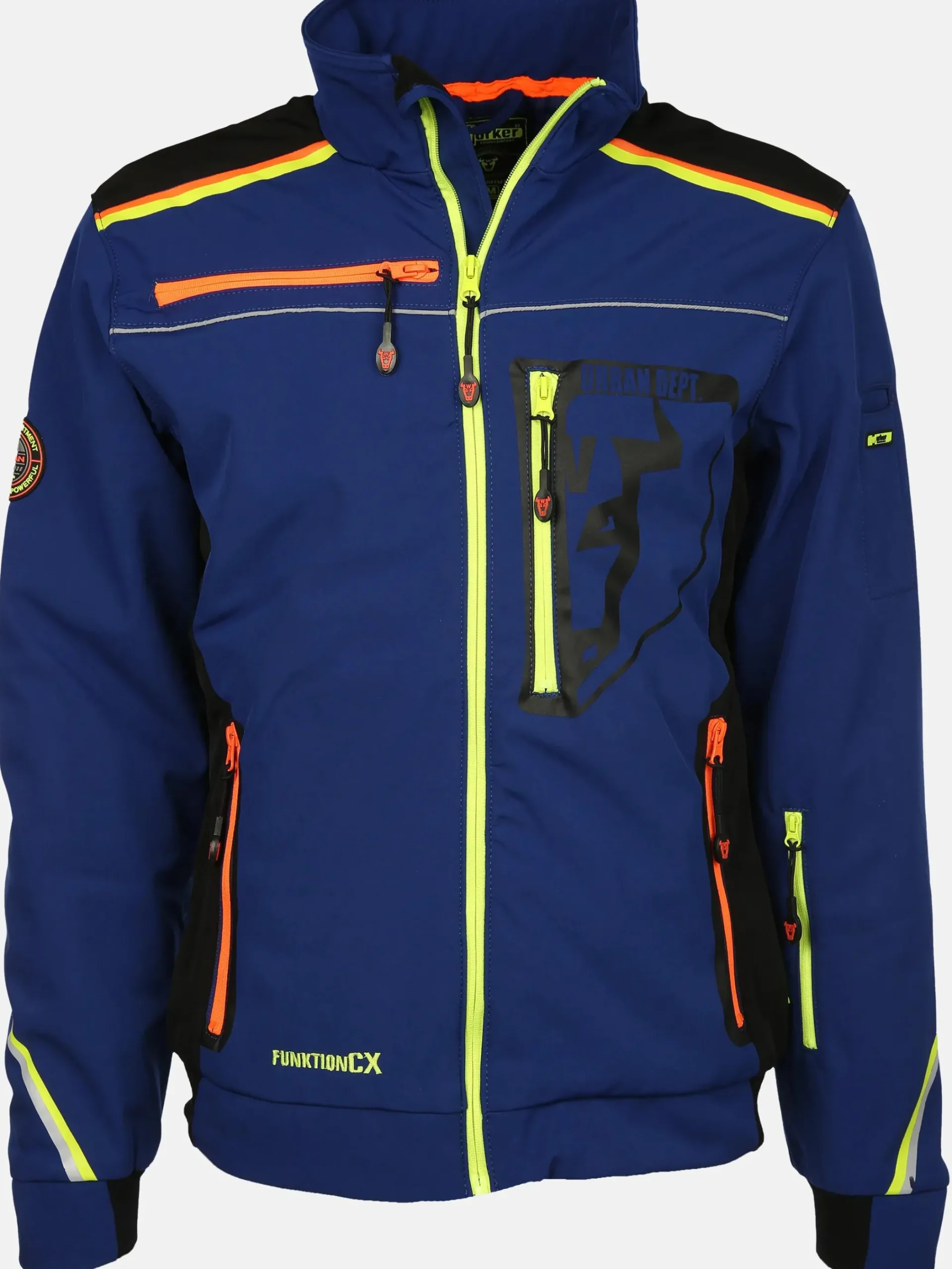 Herren Worker Herren Softshelljacke mit Neondetails