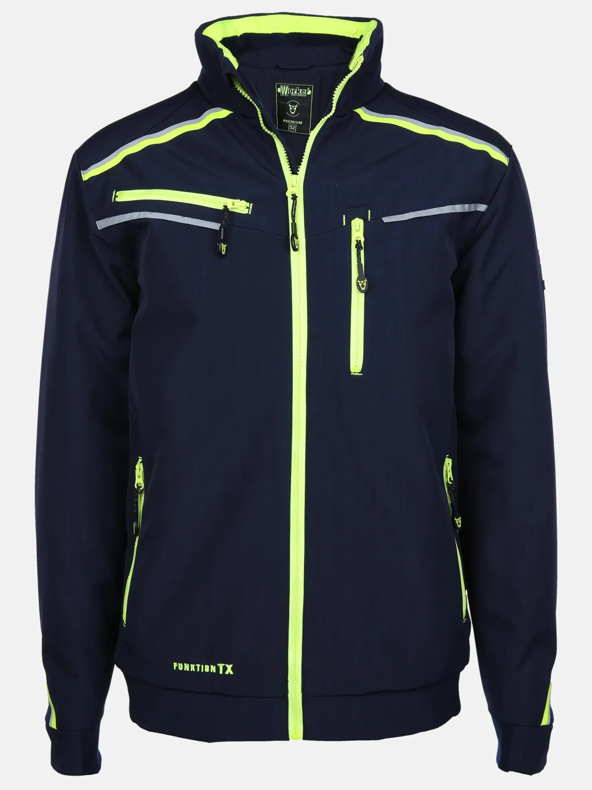 Herren Worker Herren Softshelljacke mit Neondetails