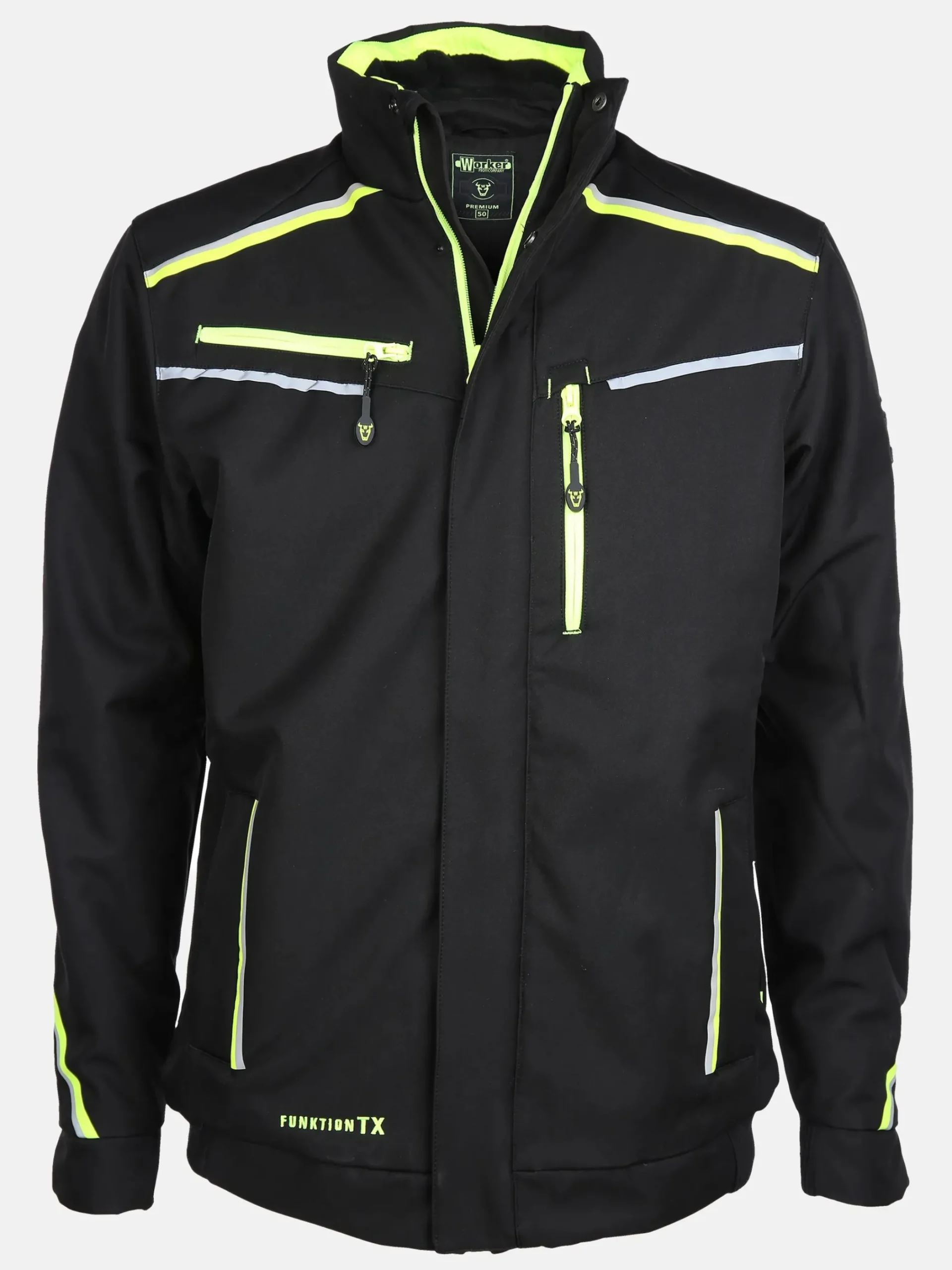 Herren Worker Herren Softshelljacke mit Neondetails