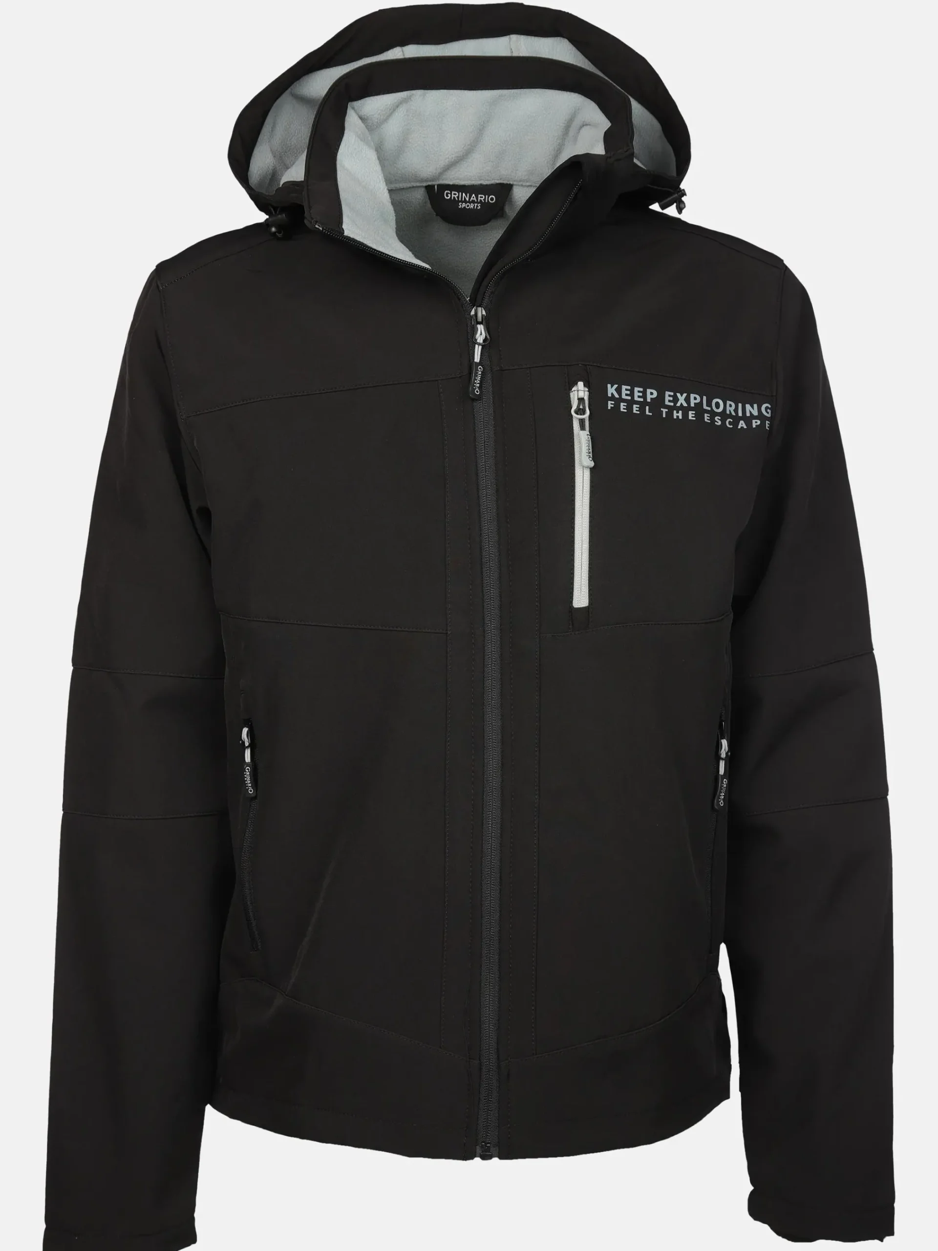 Herren Grinario Sports Herren Softshelljacke mit abnehmbarer Kapuze