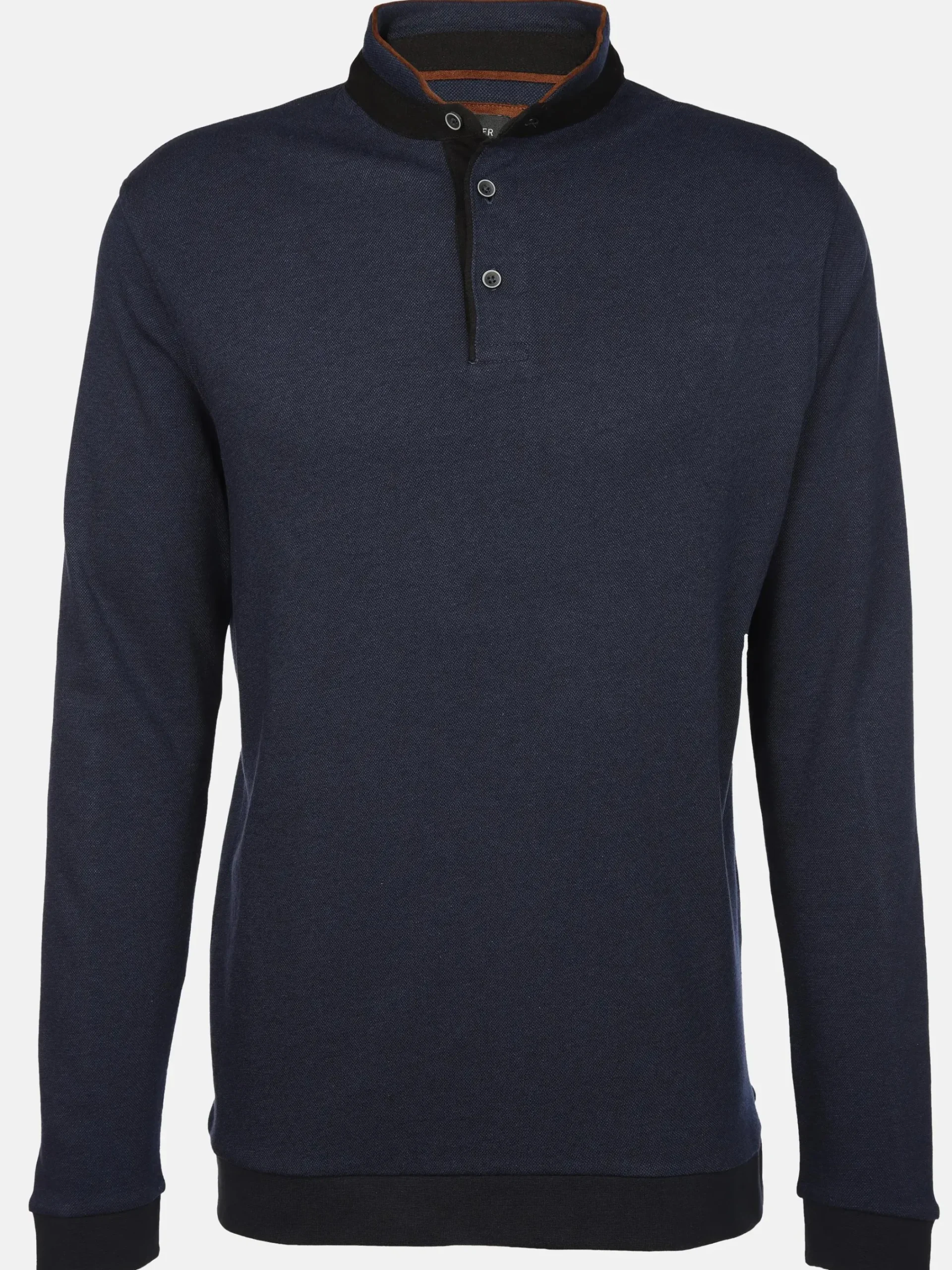 Herren Jim Spencer Herren Stehkragenshirt mit Knopfleiste