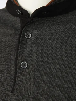 Herren Jim Spencer Herren Stehkragenshirt mit Knopfleiste