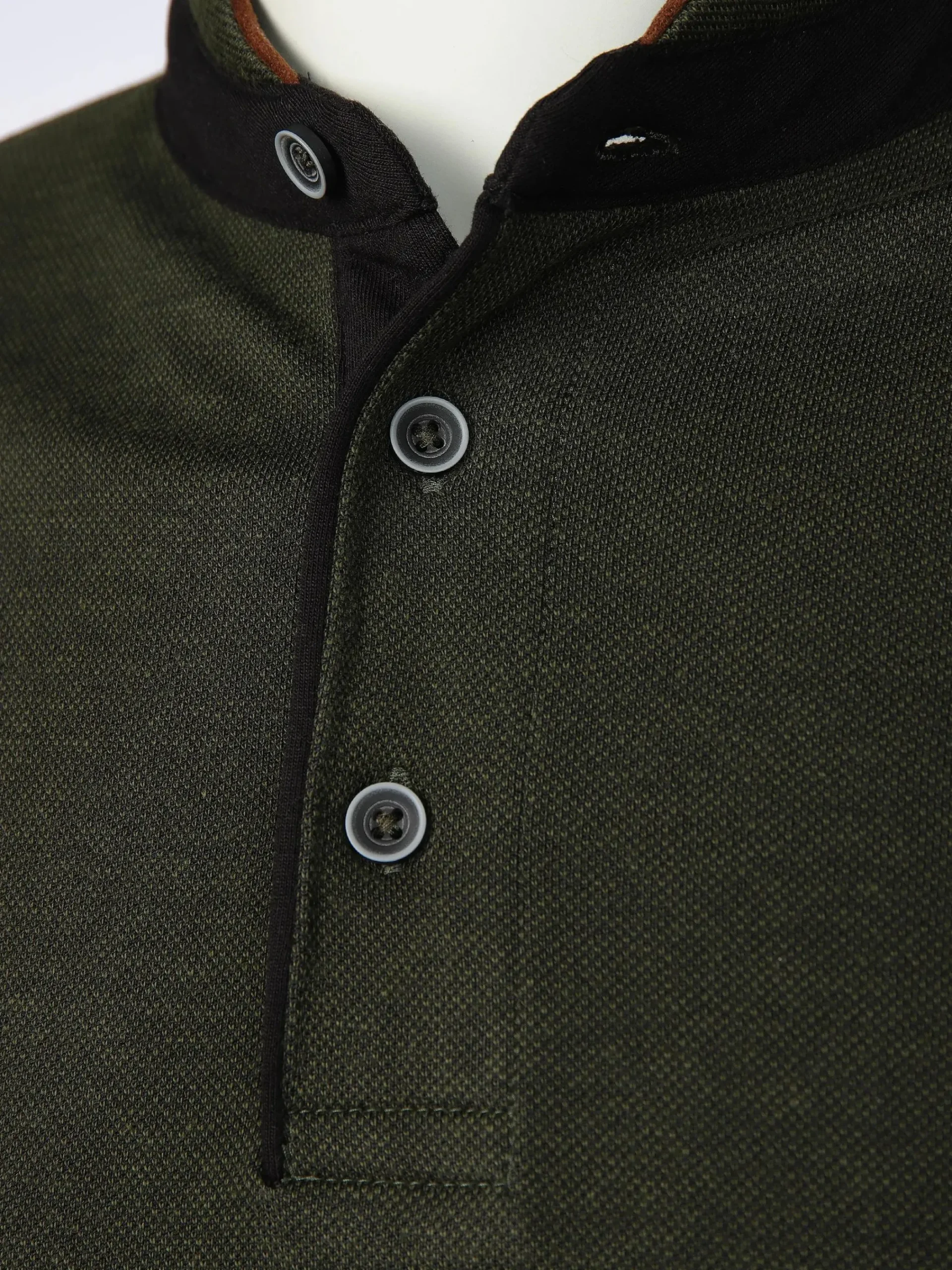 Herren Jim Spencer Herren Stehkragenshirt mit Knopfleiste