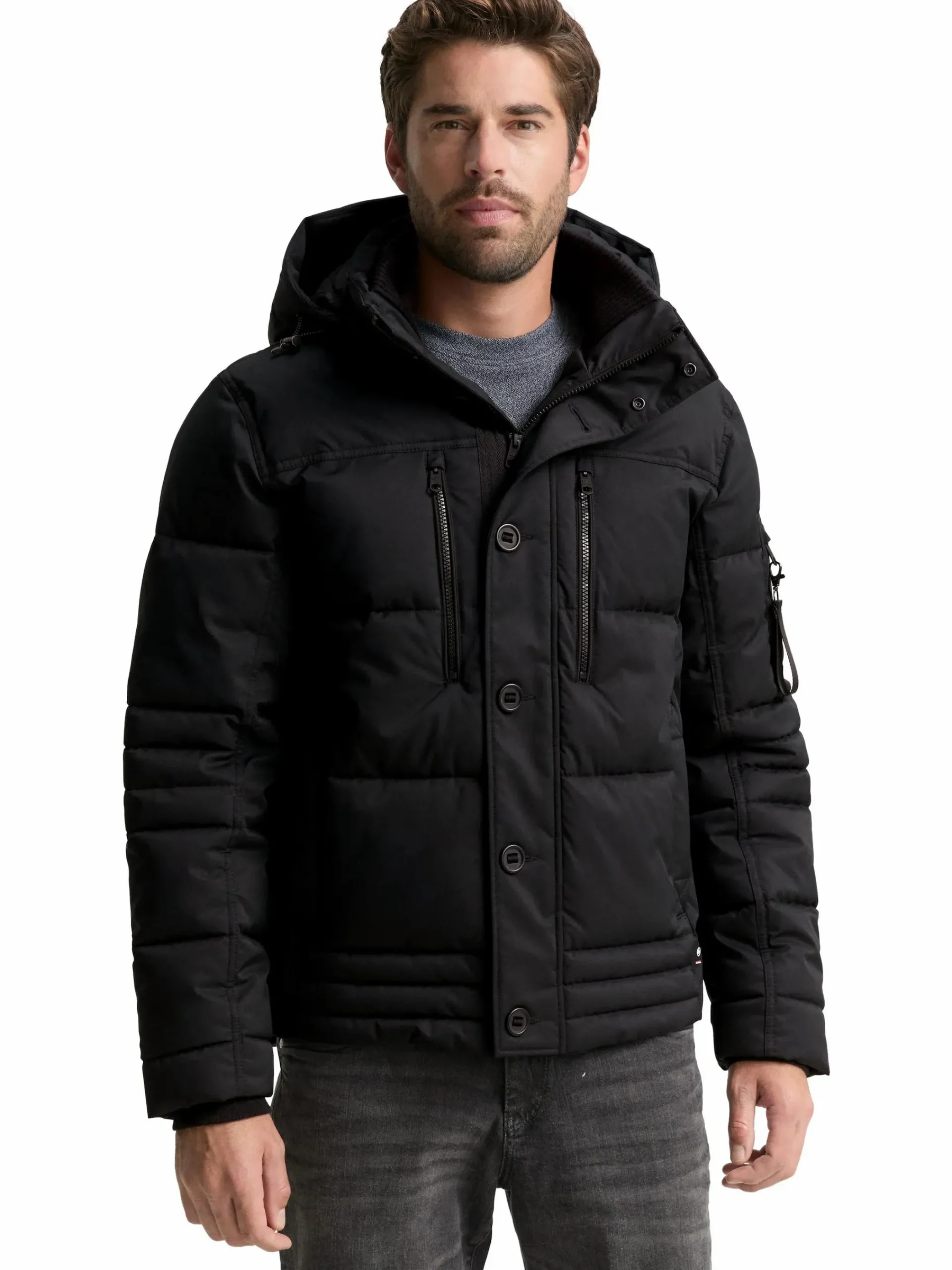 Herren Tom Tailor Herren Steppjacke mit Kapuze