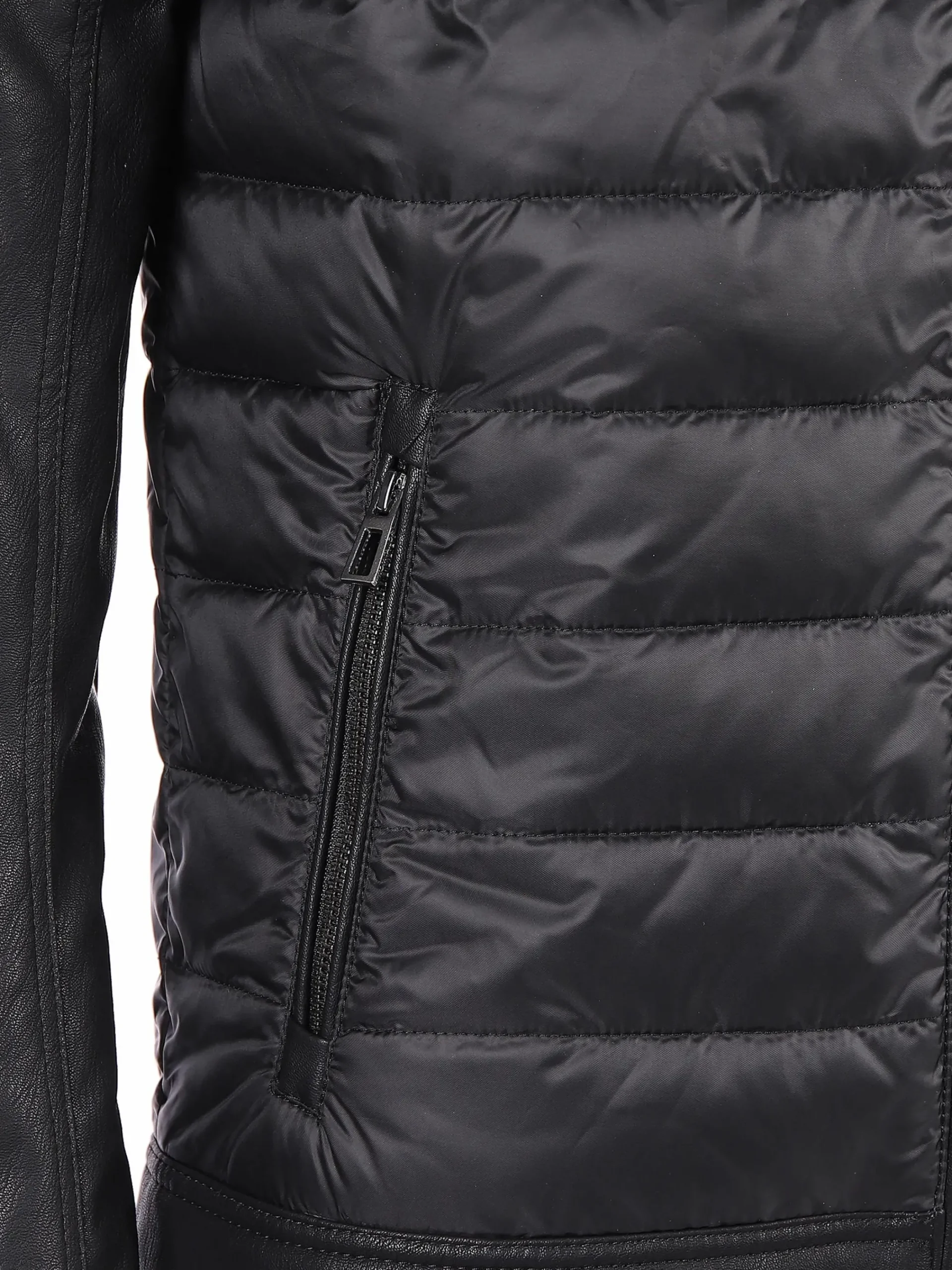 Herren Tom Tailor Herren Steppjacke mit Kunstleder