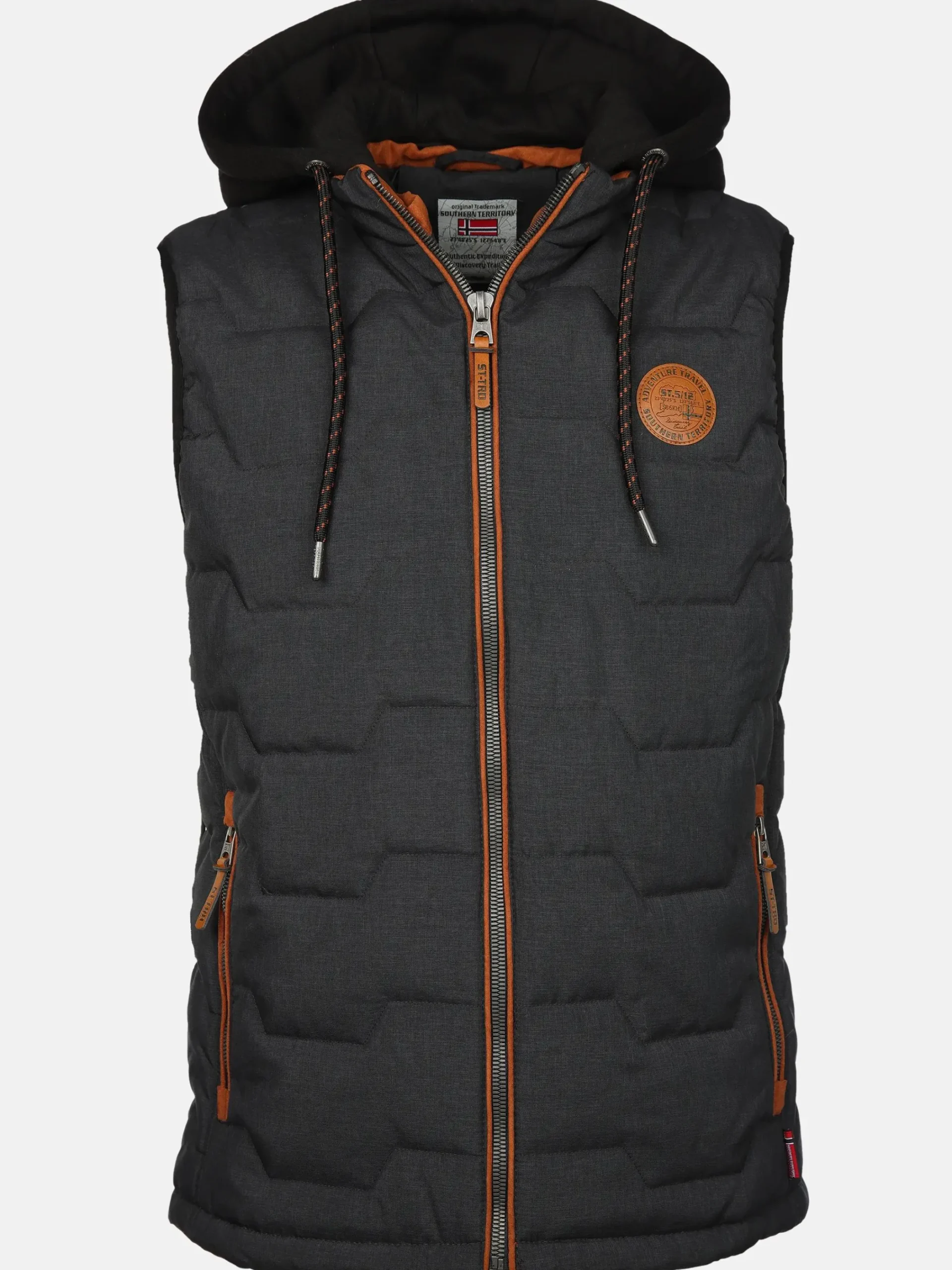 Herren Southern Territory Herren Steppweste 2in1 mit Kapuze