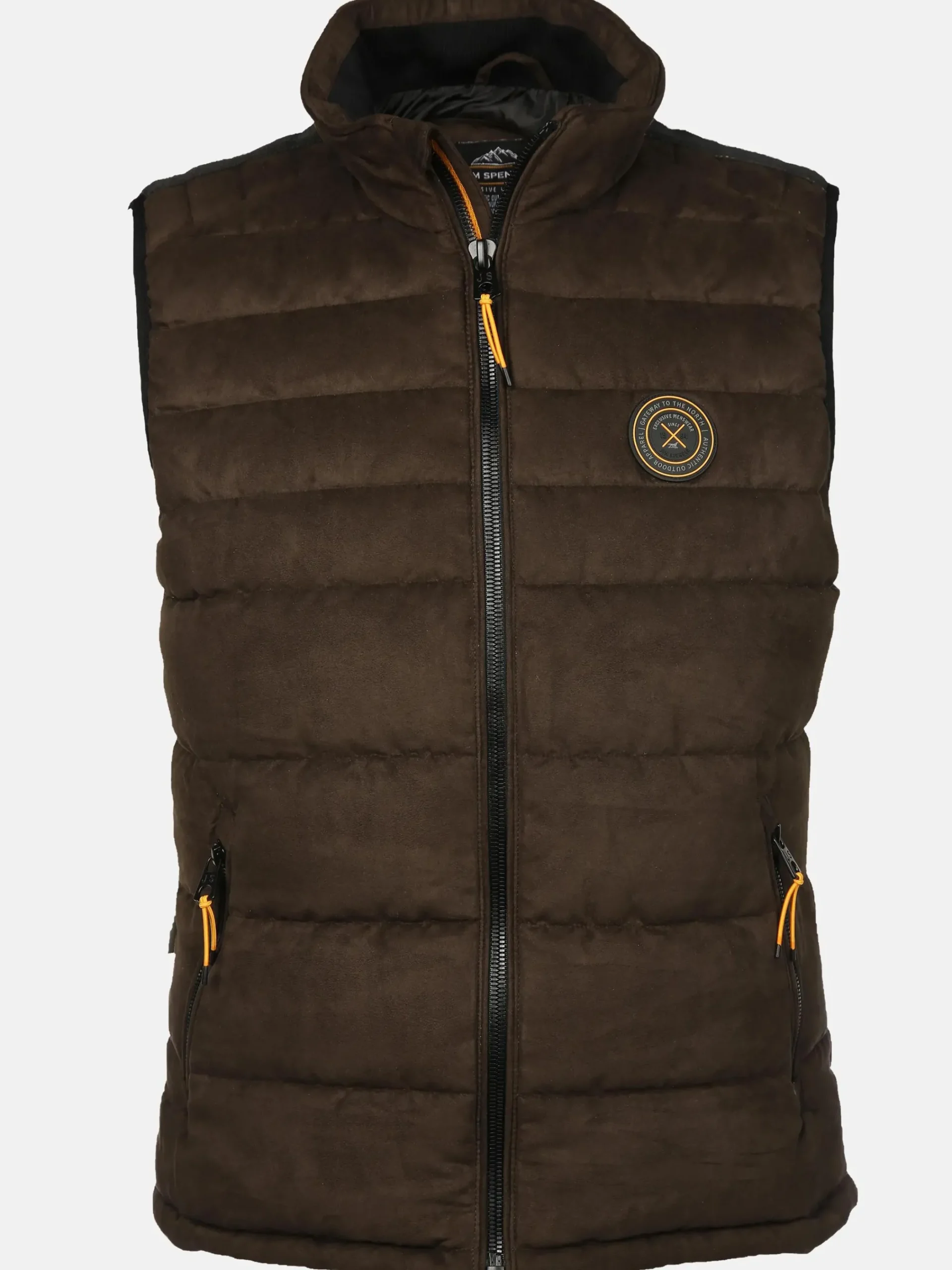 Herren Jim Spencer Herren Steppweste in Velour Optik