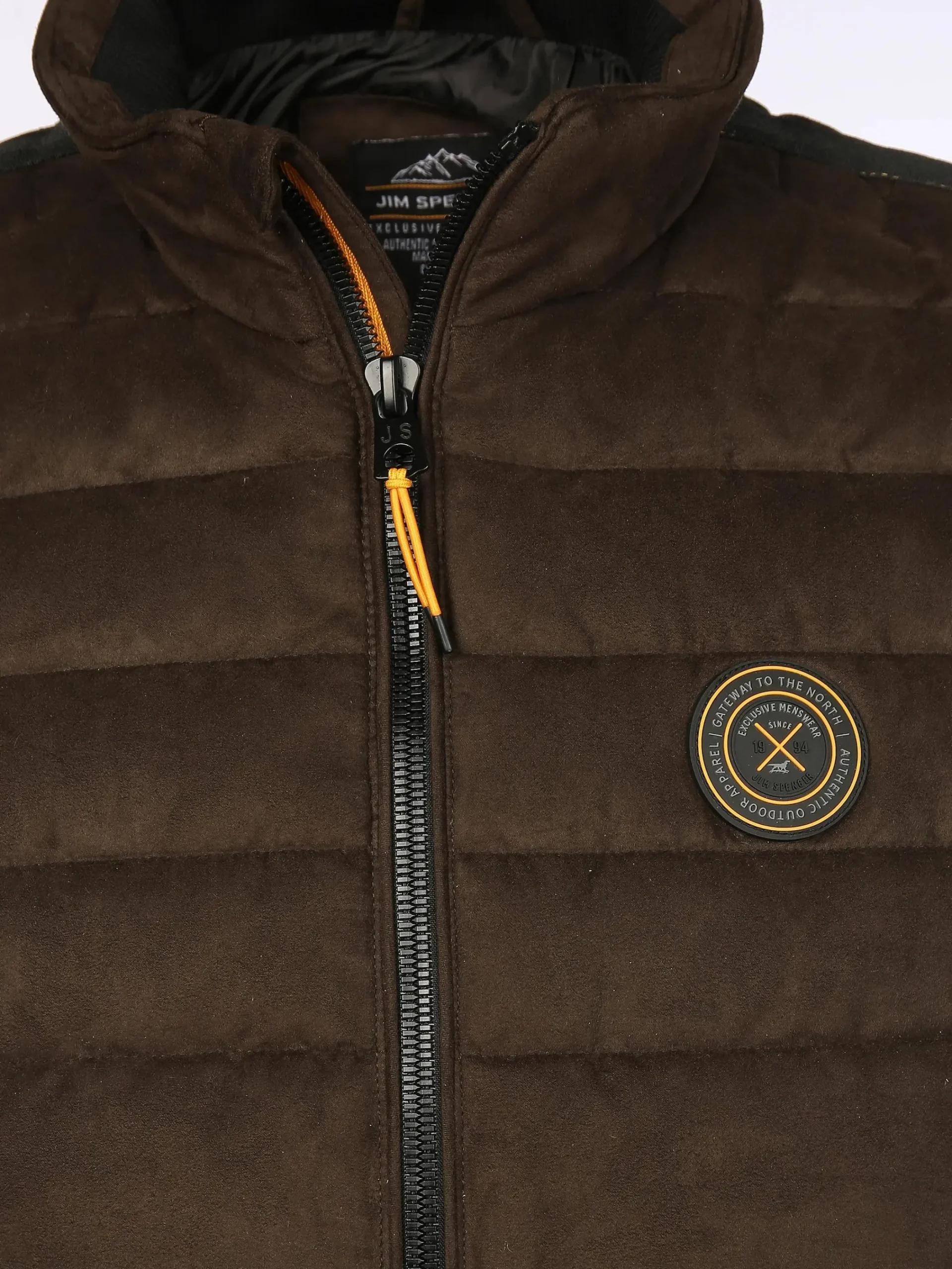 Herren Jim Spencer Herren Steppweste in Velour Optik