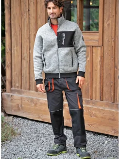 Herren Worker Herren Strickfleece Arbeitsjacke