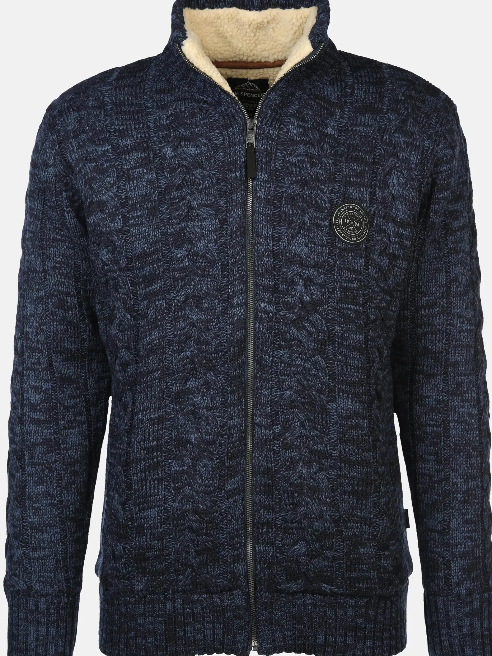 Herren Jim Spencer Herren Strickjacke wattiert im Norwegermuster