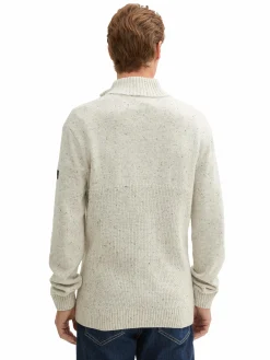 Herren Tom Tailor Herren Stricktroyer in melierter Optik